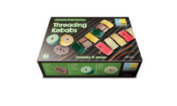 Sensory play stones - Threading Kebabs