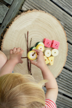 Sensory play stones - Threading Kebabs - Image 3